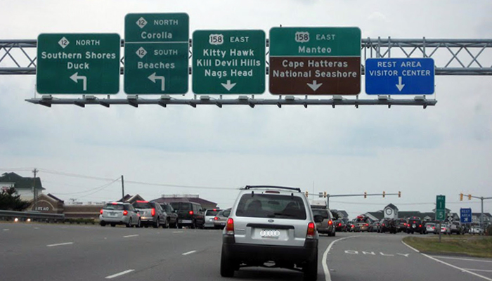 scenic waterside drive obx signs