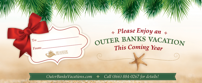 Seaside Vacations Gift Certificate for Christmas