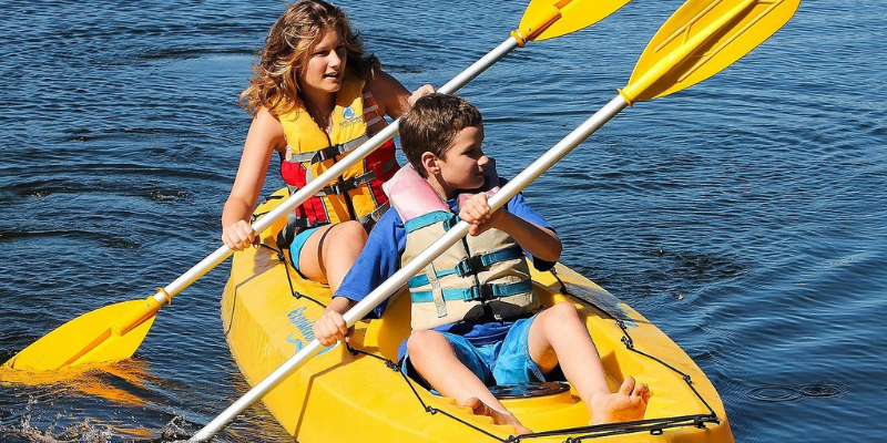 Kayak With Life Jackets Kayak With Life Jackets