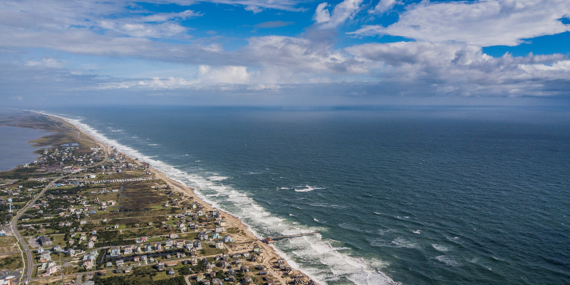 Aerial Outer Banks aerial view of outer banks oceanfront properties