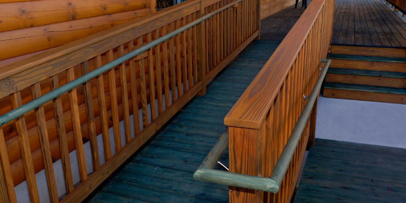 Making Your Home More Accessible Redwood wheelchair ramp.