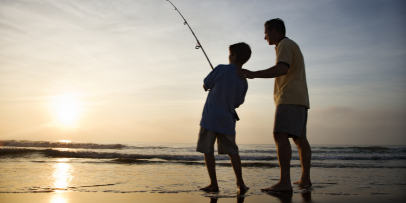 Father and Son Surf Fishing Father and Son Surf Fishing