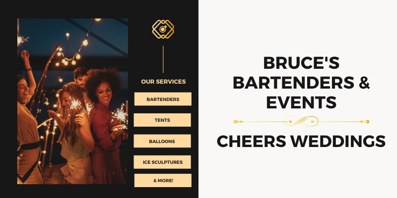 Banner for Bruce's Bartenders & Events/Cheers Weddings