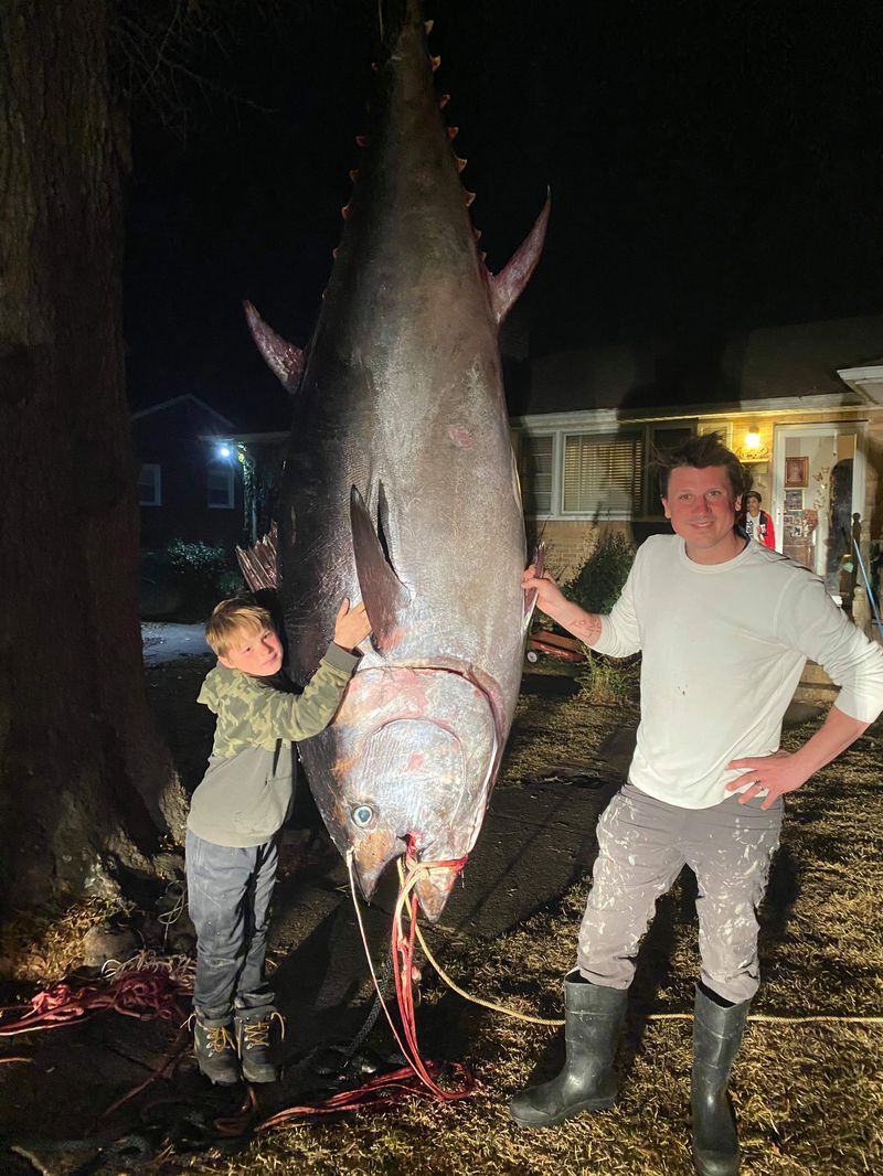 Giant Bluefin Tuna Recently Caught Off Outer Banks Coast Giant Bluefin Tuna Recently Caught Off Outer Banks Coast